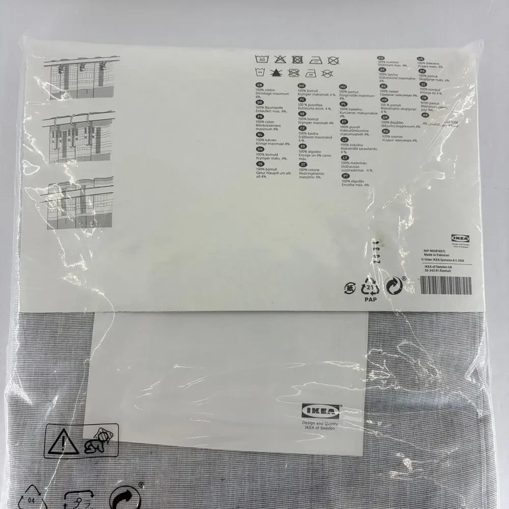 IKEA HANNALILL Curtains 1 Pair Gray 57x98